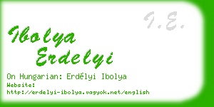 ibolya erdelyi business card