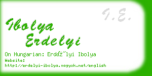 ibolya erdelyi business card